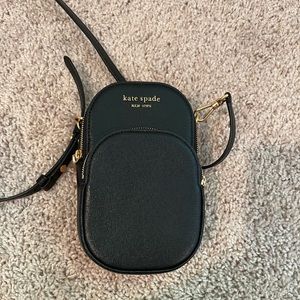 Black Kate Spade New York Spencer Saffiano Leather Black Crossbody Bag used once